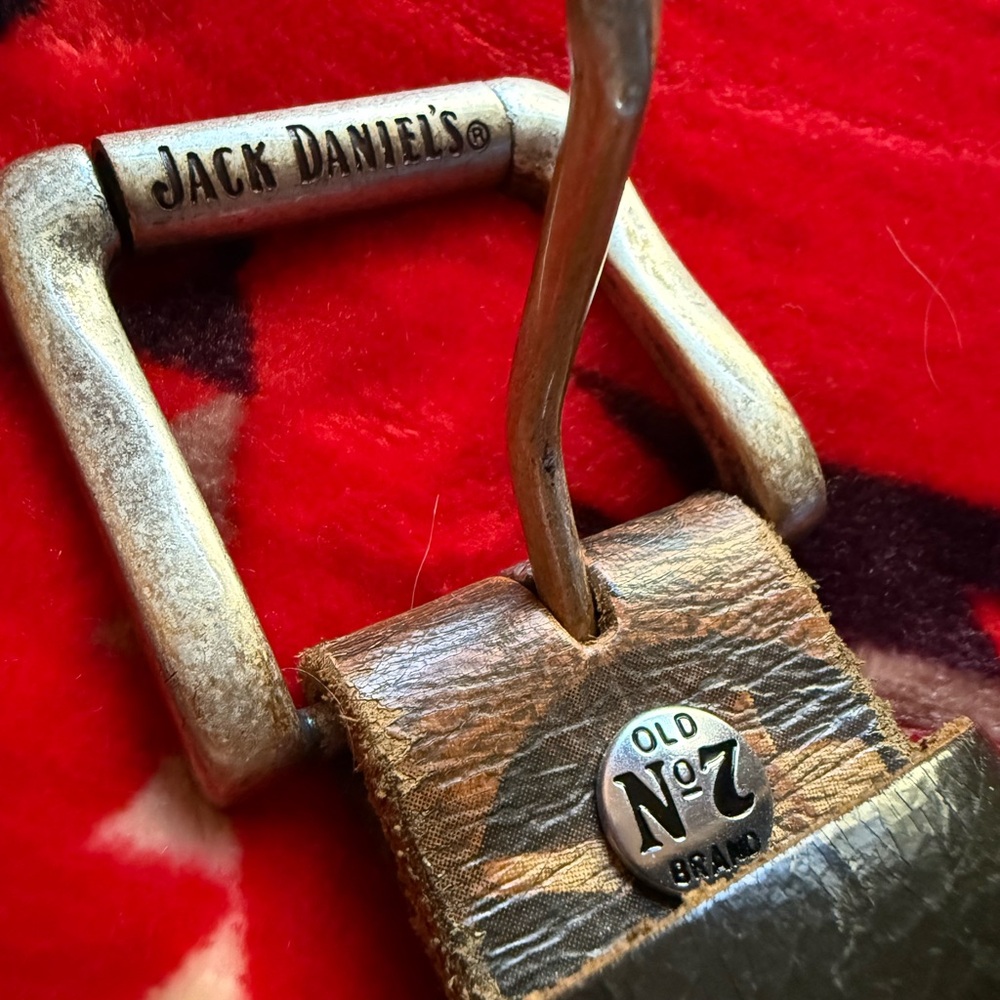 Jack Daniels Silver and Brown Belt Buckle